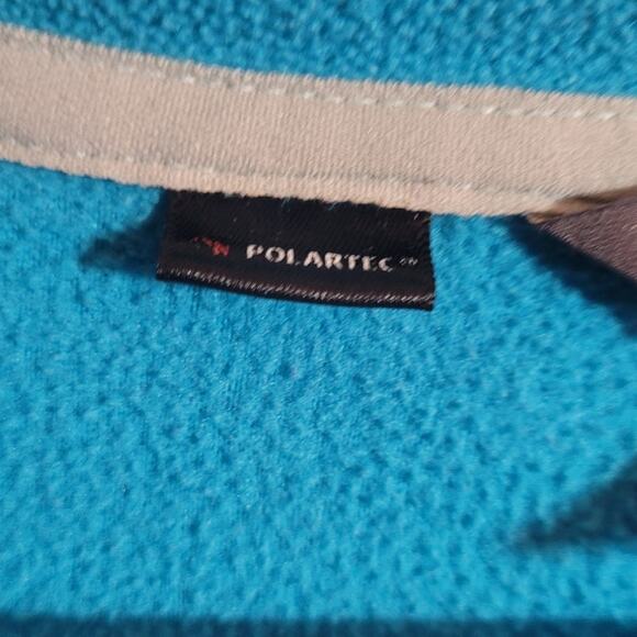 Eddie bauer polartec fleece quarter zip turquoise outdoor pullover xs womens - Picture 4 of 9